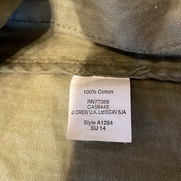 JCrew Utility Vest Army Khaki Green size XS - Picture 9 of 9